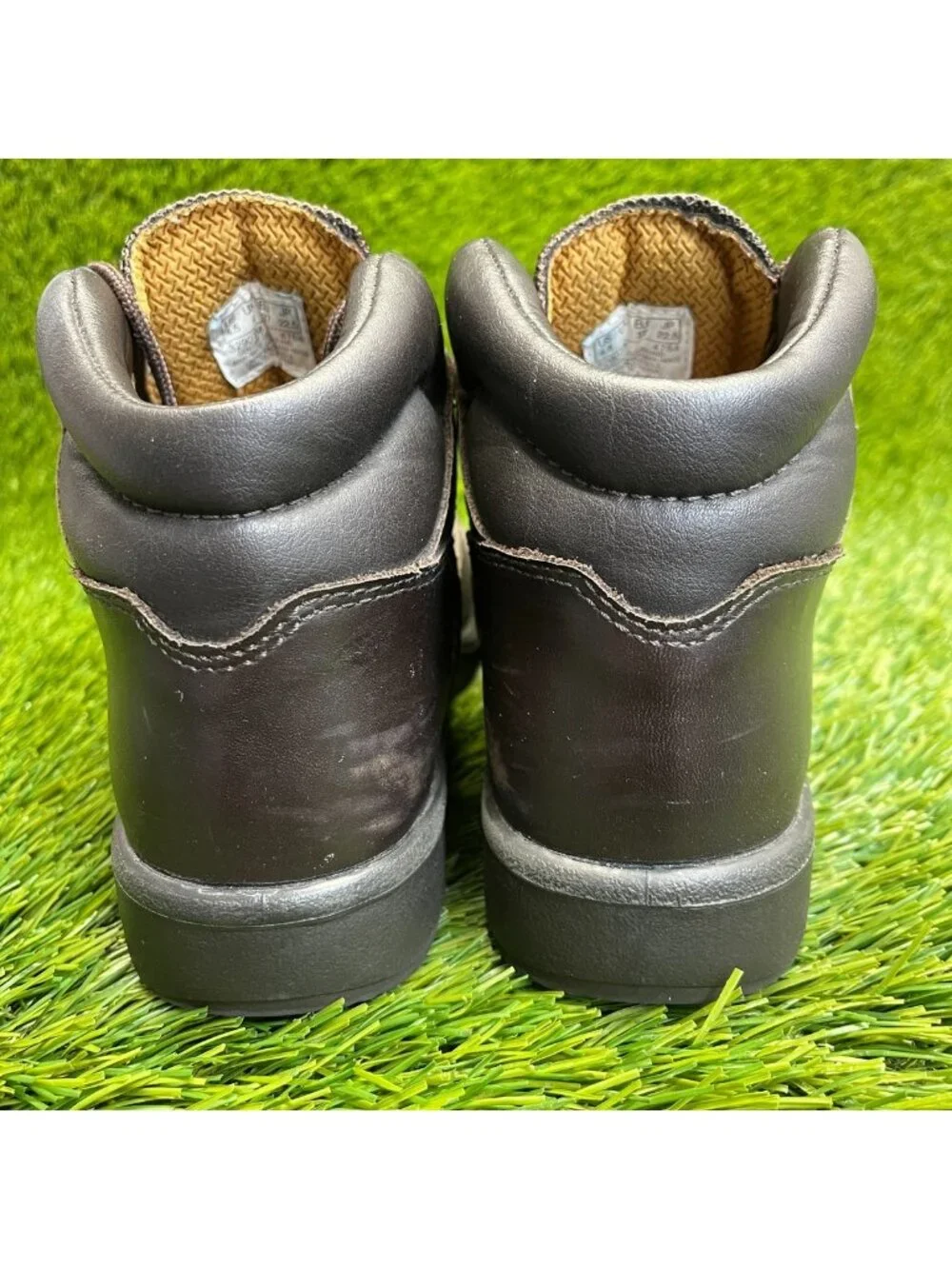 Timberland Field Boys Size 4.5Y Brown Outdoor Waterproof Leather Lace Up Boots